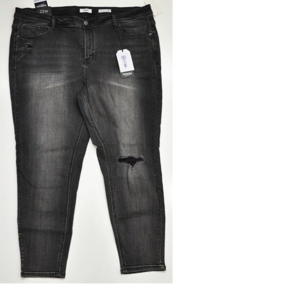 kensie effortless ankle mid rise black